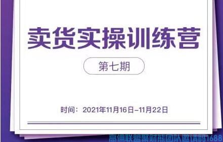 高佣联盟商学院，第七期卖货实战训练营