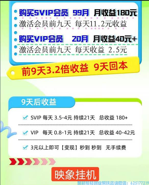 映象APP一站式综合平台挂机赚米平台可多开，2025年爆款项目